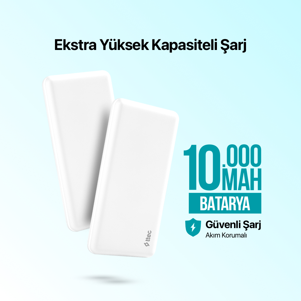 Ttec%20MyPowerSlim%20S%2010000%20mAh%202BB165%20Taşınabilir%20Şarj%20Cihazı